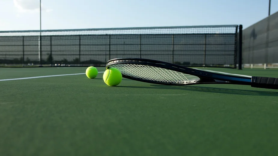 tennis raquet and ball